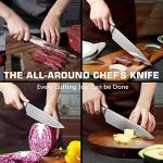 PAUDIN Chef Knife, Kitchen Knife 8 inch Professional, Japanese Knife，High Carbon Stainless Steel Chopping Knife, Carving Knife with Pakkawood Handle, Gift Box for Family & Restaurant