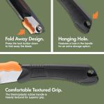 VonHaus Pruning Saw – Folding Hand Saw with 3 Blades, Safety Lock, Storage Pouch, Textured Handle – Portable, Handheld & Lightweight for Tree Pruning, Camping, Garden Jobs, Metals, Plastics & More