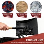 Armo® Heavy Duty Metal Coal Small Hand Shovel With Wooden Handle Fireside Dust Ash BBQ Gardening Spade Trowel 44CM