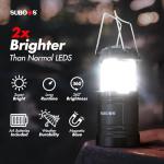 SUBOOS Camping Lanterns Battery Operated [2 Pack] - 2X Brighter LED Camping Light Lamp with Magnetic Base and Foldable Hook for Hanging, Portable for Hurricane, Emergency, Home, Shed and More