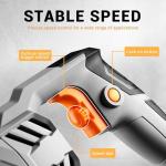 Reciprocating Saw 710W: DEKOPRO Electric Wood Saw with 4 Blades, 2800 SPM Variable Speed, 20mm Stroke Length, Tool-Free Blade Change, for Wood and Metal Cutting