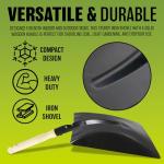 Large Hand Shovel With Wooden Handle - Lightweight & Durable Snow & Coal Shovel, Mini Fireplace Spade | Reinforced Handle