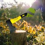 Crystals Wood Splitter Axe with Fiber Handle - Yellow