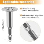 FOTYBEI 1/4" Hex Shank (60mm) Rotary Drill Saw Blade, HSS Circular Saw Blades Cutting Discs for Drill Rotary Tools Wood PVC Pipe Plastic Soft Metal