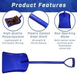 Faithfull FAIPLSHOVEL Blue Plastic Shovel, Lightweight & Strong with Polypropylene Coated Steel Shaft – Blade Size 390mm x 315mm, Total Length 1020mm