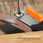 VonHaus Pruning Saw – Folding Hand Saw with 3 Blades, Safety Lock, Storage Pouch, Textured Handle – Portable, Handheld & Lightweight for Tree Pruning, Camping, Garden Jobs, Metals, Plastics & More