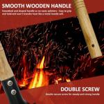 Armo® Heavy Duty Metal Coal Small Hand Shovel With Wooden Handle Fireside Dust Ash BBQ Gardening Spade Trowel 44CM