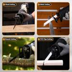 Reciprocating Saw 710W: DEKOPRO Electric Wood Saw with 4 Blades, 2800 SPM Variable Speed, 20mm Stroke Length, Tool-Free Blade Change, for Wood and Metal Cutting