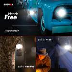 SUBOOS Camping Lanterns Battery Operated [2 Pack] - 2X Brighter LED Camping Light Lamp with Magnetic Base and Foldable Hook for Hanging, Portable for Hurricane, Emergency, Home, Shed and More