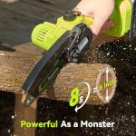 Supstable Mini Chainsaw 6 Inch, Electric Chainsaw Cordless, Battery Powered Chain Saw with Oiler, 2pcs 2000mAh Batteries, Small Handheld Garden Saws for Tree Branch Wood Cutting, Gifts for Men Women