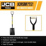 JCB 230-210 x 305mm Professional Tapered Mouth Site Master Shovel, Heavy-Duty Steel Blade for Home Improvement, Snow, Coal, Work, Trenches, Tarmac, Mixing Concrete