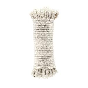 Amazon Basics Natural Cotton Braided Rope, All-Purpose, Clothesline, 0.47cm x 15.24 m (4.5mm x 15m), Off White