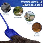 Faithfull FAIPLSHOVEL Blue Plastic Shovel, Lightweight & Strong with Polypropylene Coated Steel Shaft – Blade Size 390mm x 315mm, Total Length 1020mm