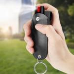 2PCS Pepper Spray Pouch Mini Portable PU Leather Pepper Spray Protective Holster Top Flap Self Defense Spray Leather Case for Bag Women (Only Pouch)