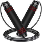 Blukar Skipping Rope, Speed Jump Rope Tangle-free Adjustable Cord with Rapid Ball Bearings & Soft Foam Handle for Fitness Workouts Fat Burning Exercises Boxing - Spare Cord Length Adjuster Included