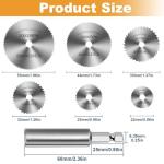 FOTYBEI 1/4" Hex Shank (60mm) Rotary Drill Saw Blade, HSS Circular Saw Blades Cutting Discs for Drill Rotary Tools Wood PVC Pipe Plastic Soft Metal