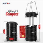 SUBOOS Camping Lanterns Battery Operated [2 Pack] - 2X Brighter LED Camping Light Lamp with Magnetic Base and Foldable Hook for Hanging, Portable for Hurricane, Emergency, Home, Shed and More