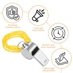 SynHHergyx 12 PCS Stainless Steel Sports Whistles Loud Crisp Sound Whistles Coaches Whistle with Lanyard Bulk for Coaches Referees Officials and Outdoor Sports