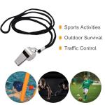 Whistles Sports, Referee Whistle, Stainless Steel Whistle with Lanyard, Loud Crisp Sound Whistles for Referees, Coaches, Lifeguards, Football, Basketball