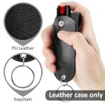 2PCS Pepper Spray Pouch Mini Portable PU Leather Pepper Spray Protective Holster Top Flap Self Defense Spray Leather Case for Bag Women (Only Pouch)