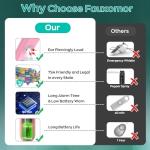 Fauxomor Personal Safety Alarm for Women, 3 Pack 140DB Rape Panic Attack Alarm Keychain Police Approved with Low Battery Notice with Strobe Light, Gift for Kids Elderly College Girls(Pink+Blue+Black)