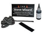The Stove Wizard Black Stove Rope Kit 12mm x 2.5m Long with Large 50ml Super Seal Adhesive Flues Glass Door Seals Wood Burning Replacement Made In The UK