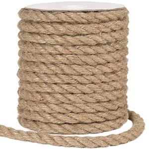 Tenn Well 12mm Jute Rope, 33 Feet Thick and Strong Natural Jute Twine for Gardening, Bundling, Cat Scratcher, Decorating (Brown)