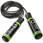 Gritin Skipping Rope, Speed Jump Rope Soft Memory Foam Handle Tangle-free Adjustable Cord&Rapid Ball Bearings Fitness Workouts Fat Burning Exercises Boxing for Adults- Length Adjuster Included.