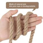 Tenn Well 12mm Jute Rope, 33 Feet Thick and Strong Natural Jute Twine for Gardening, Bundling, Cat Scratcher, Decorating (Brown)