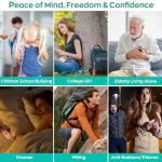 Fauxomor Personal Safety Alarm for Women, 3 Pack 140DB Rape Panic Attack Alarm Keychain Police Approved with Low Battery Notice with Strobe Light, Gift for Kids Elderly College Girls(Pink+Blue+Black)