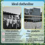 10M Heavy Duty Braided Cotton Washing Line - Weatherproof Outdoor Clothes Rope for Garden & Camping, UV Drying Laundry Line with High Tensile Strength, Multipurpose Craft Rope