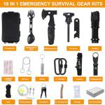 WOWOSS Outdoor Tool Kit,18-in-1 Outdoor Gear for Camping, Hiking & Outdoor Adventures, Camping Gear Accessories for Hiking Preparedness
