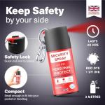 Self-Defence Spray with LOUD personal Alarm | UK Legal Spray | Foul smelling Criminal Identifier | Red Dye, UV | VORNN Personal Safety Marker for Men & Women (1x Spray 1x Alarm)