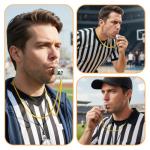 SynHHergyx 12 PCS Stainless Steel Sports Whistles Loud Crisp Sound Whistles Coaches Whistle with Lanyard Bulk for Coaches Referees Officials and Outdoor Sports