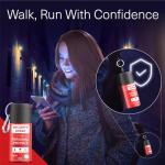 VORNN Self-Defence Spray | UK Legal Spray | Foul smelling Criminal Identifier | Red Dye, UV | Quick Access Keychain for Personal Safety for Men & Women (1x Spray 1x Alarm 1x Reflector)
