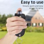 2PCS Pepper Spray Pouch Mini Portable PU Leather Pepper Spray Protective Holster Top Flap Self Defense Spray Leather Case for Bag Women (Only Pouch)