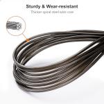 Gritin Skipping Rope, Speed Jump Rope Soft Memory Foam Handle Tangle-free Adjustable Cord&Rapid Ball Bearings Fitness Workouts Fat Burning Exercises Boxing for Adults- Length Adjuster Included.