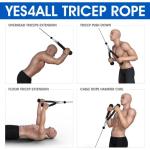 Yes4All SX2G Tricep Rope, 68.6 cm - Black