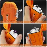 lafagiet USB Rechargeable Lighter, Waterproof Dual Arc Lighters for Camping Hiking Outdoor Survival Kits (Upgrade-Orange)