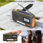 Joudix Wind Up Solar Radio, 4500mAh Rechargeable Portable Battery Radio, AM/FM Survival Hand Crank Radio with LCD Display, Emergency Survival Equipment with Torch, SOS, USB Phone Charger for Outdoor