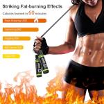 Gritin Skipping Rope, Speed Jump Rope Soft Memory Foam Handle Tangle-free Adjustable Cord&Rapid Ball Bearings Fitness Workouts Fat Burning Exercises Boxing for Adults- Length Adjuster Included.