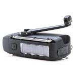 Status IONOS Multifunctional Portable Wind Up Radio, FM/AM/WB, Solar and Hand Crank Powered, 3 LED Torch and USB Charging, 4.5Hr Playtime, Emergency and Outdoor Essential, Black, ALMERE1PKB6