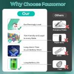 Fauxomor Personal Safety Alarm for Women, 3 Pack 140DB Rape Panic Attack Alarm Keychain Police Approved with Low Battery Notice and Strobe Light, Gift for Kids Elderly College Girls(White+Green+Black)