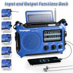 Kaito KA500BU 5-Way Powered Emergency AM/FM/SW Weather Alert Radio, Blue