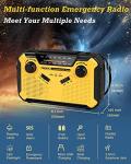 PRUNUS J-369 Wind Up Radio Solar, AM/FM Emergency Hand Crank Radio, Battery Radio with 3000mAh Power Bank, LED Torch, SOS Alarm, USB Phone Charger Perfect for Emergencies & Outdoor Survival