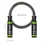 Gritin Skipping Rope, Speed Jump Rope Soft Memory Foam Handle Tangle-free Adjustable Cord&Rapid Ball Bearings Fitness Workouts Fat Burning Exercises Boxing for Adults- Length Adjuster Included.