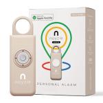 Noyzie Personal Alarm for Women with GPS Tracker - Locate Loved Ones with Apple ‘Find My’ App- USB Rechargeable Safety Alarm - 130db Siren, Bluetooth Key Finder & Low Battery Indicator (Ivory Nude)