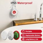 CallToU Wireless Personal Alarms for Elderly Call Button Panic Alarm 500ft Nurse Call Bell Patient SOS System for Home/Personal Caregiver Pager with 1 UK Plug-In Receiver 1 Waterproof Button