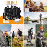 WOWOSS Outdoor Tool Kit,18-in-1 Outdoor Gear for Camping, Hiking & Outdoor Adventures, Camping Gear Accessories for Hiking Preparedness