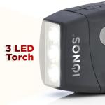 Status IONOS Multifunctional Portable Wind Up Radio, FM/AM/WB, Solar and Hand Crank Powered, 3 LED Torch and USB Charging, 4.5Hr Playtime, Emergency and Outdoor Essential, Black, ALMERE1PKB6